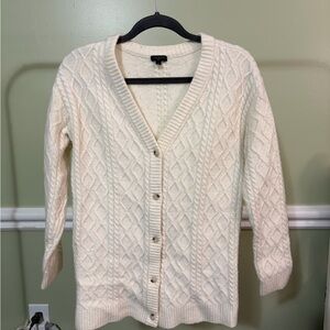 Talbots Cream Button-Up Cardigan